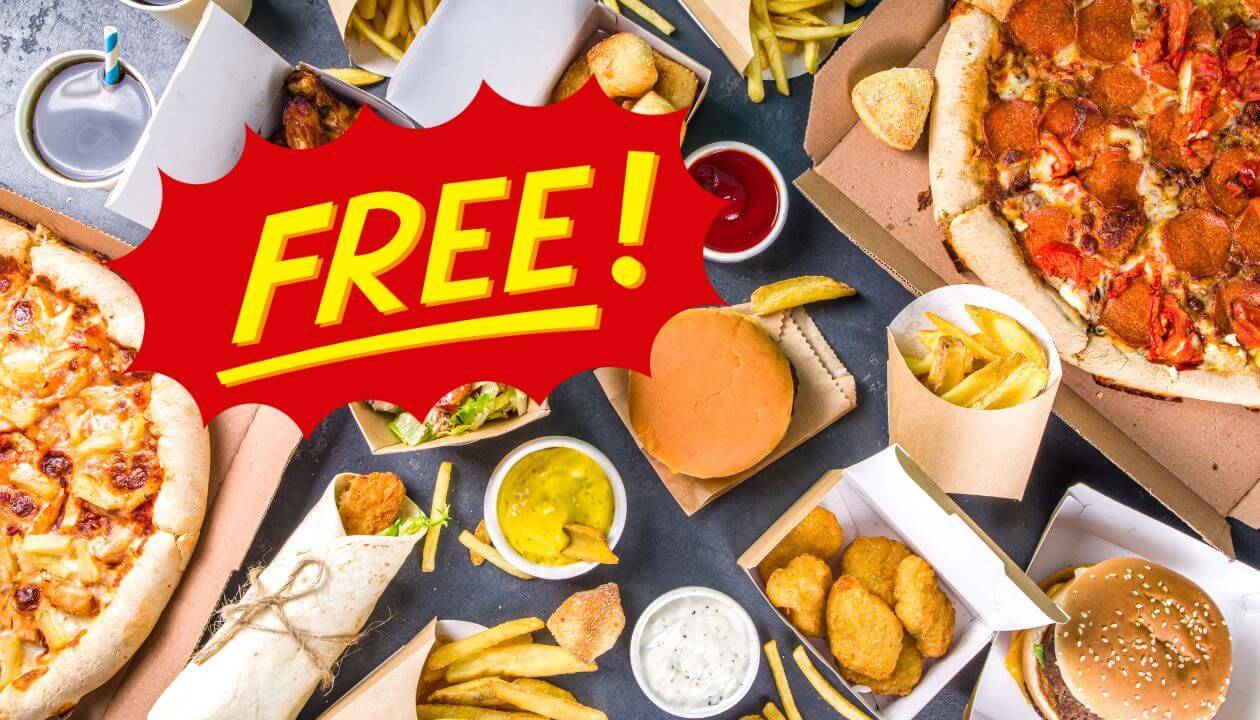 how to get free food delivered with no money